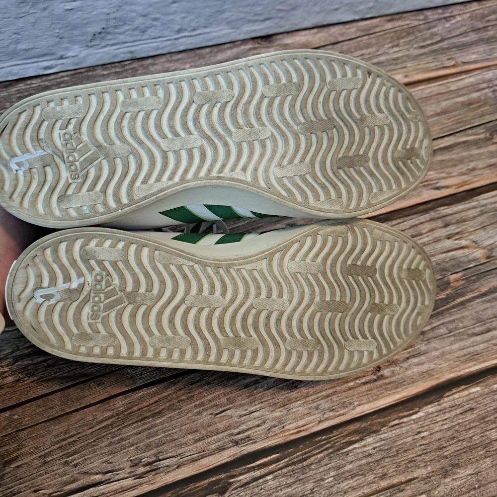 Adidas VL Court 3.0 Mens Sneakers White Green Leather Low Top ID9069 Size 9.5 - Picture 7 of 8